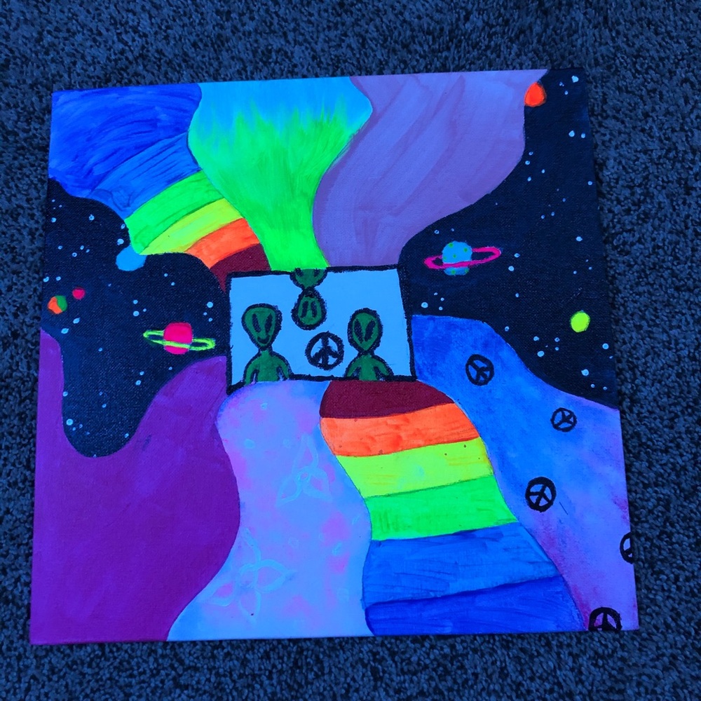 LED Space/Tie Dye Painting
